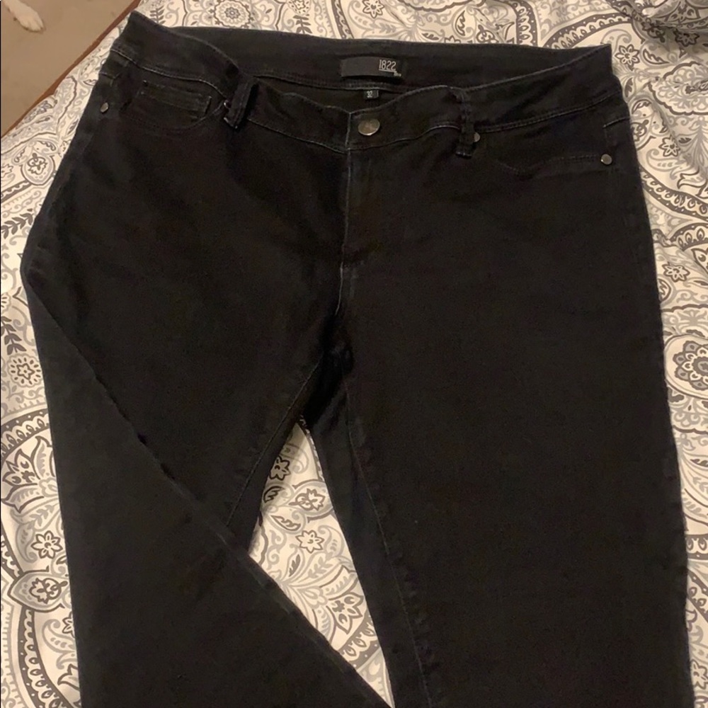EUC 1822 Black Buttery Denim Skinny Jeggings